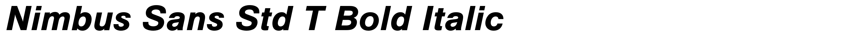 Nimbus Sans Std T Bold Italic